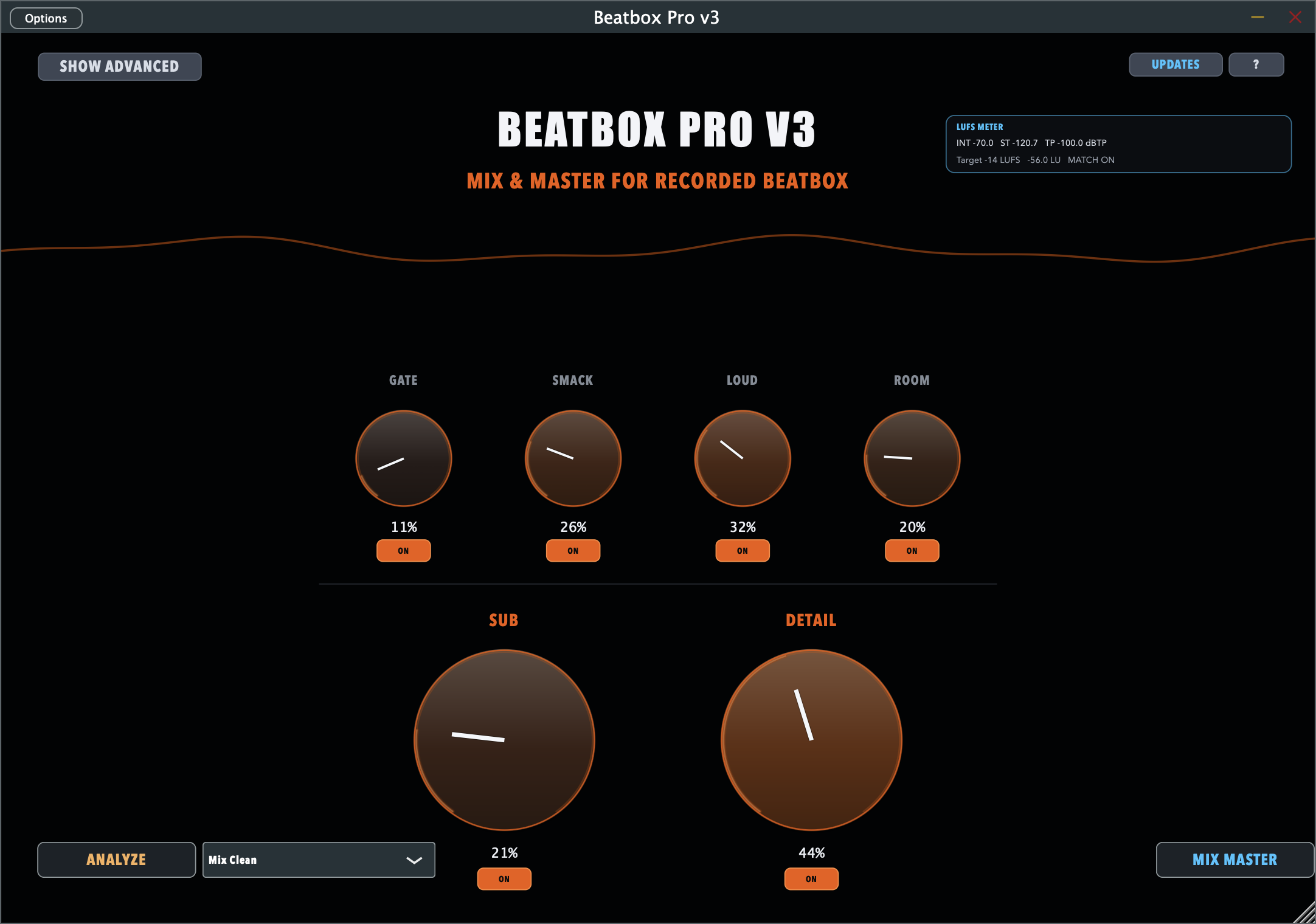 BEATBOX PRO beatbox console interface